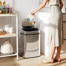 HOMCOM 50L Sensor Bin, Stainless Steel Kitchen Bin With Automatic Close