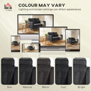 HOMCOM 2 Seater Sofa, Corduroy Sofa w/ Spring Cushions 2 Pillows, Dark Grey