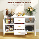 HOMCOM Modern Sideboard, Storage Cabinet, Accent Cupboard White