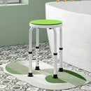 HOMCOM 360 Degree Swivel Shower Stool W/ Non-Slip Feet For Disabled Green