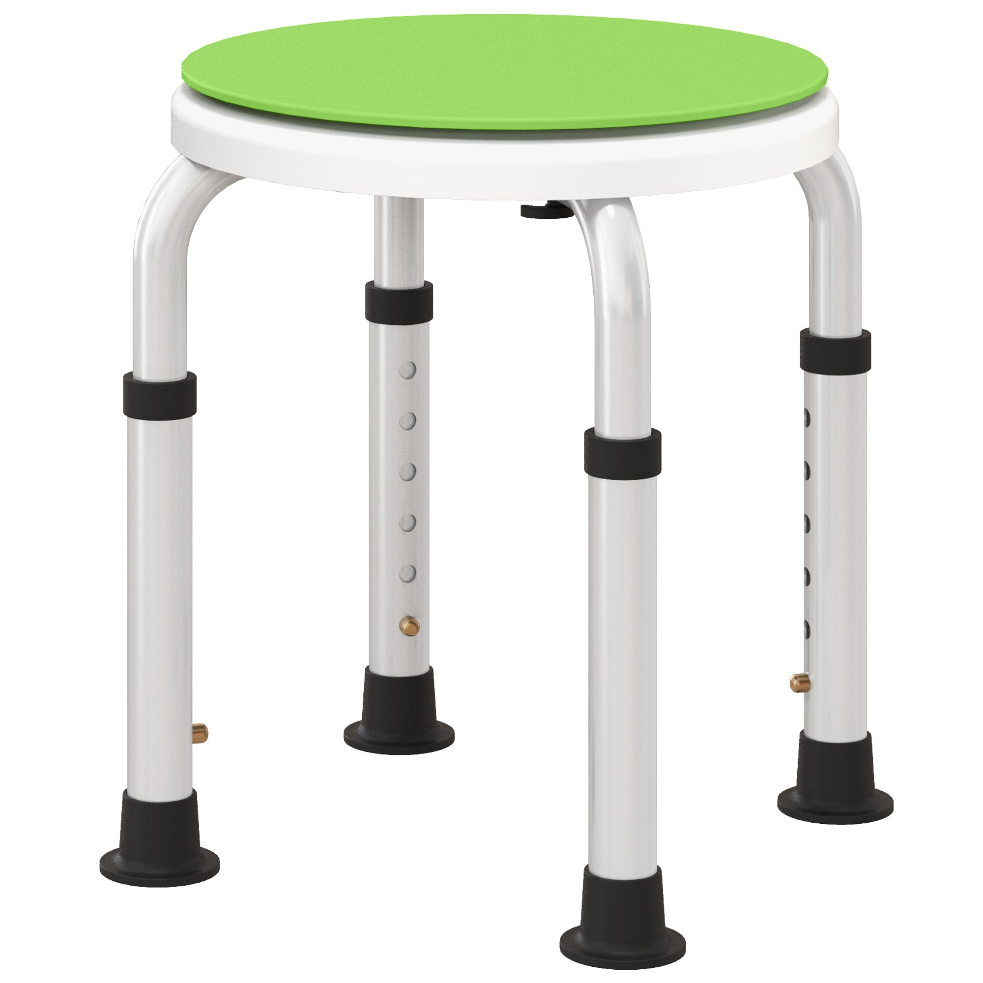 HOMCOM 360 Degree Swivel Shower Stool W/ Non-Slip Feet For Disabled Gr