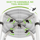 HOMCOM 360 Degree Swivel Shower Stool W/ Non-Slip Feet For Disabled Green