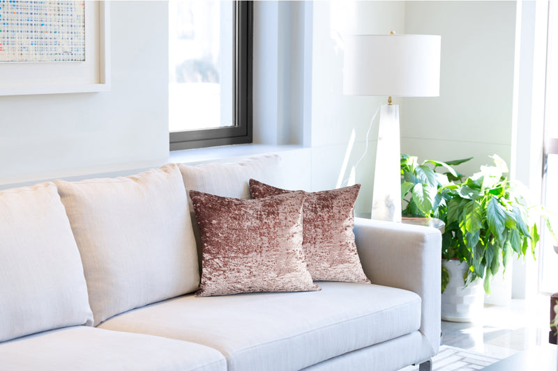 Crushed Velvet Luxury Cushion Cover in Taupe