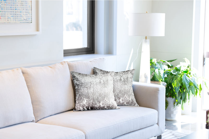 Crushed Velvet Luxury Cushion Cover in Taupe