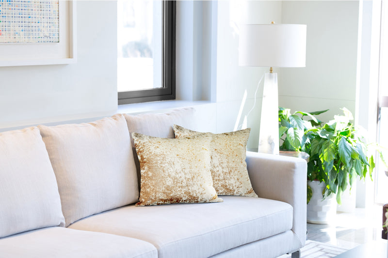 Crushed Velvet Luxury Cushion Cover in Taupe