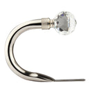 Crystal - Pair of Holdaback Tiebacks with End Finials in Matt Black