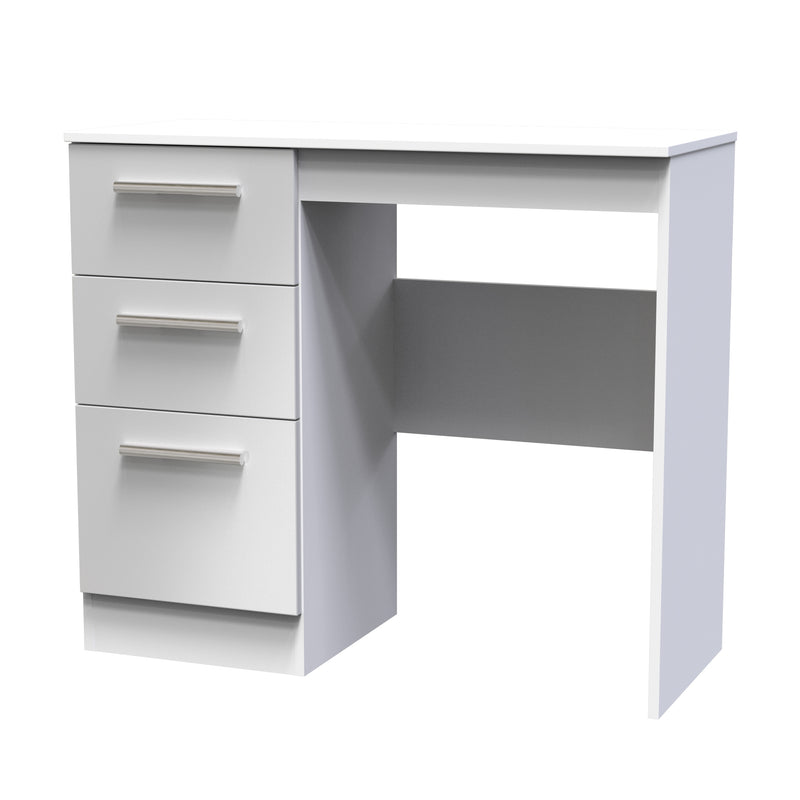 Copenhagen Ready Assembled Dressing Table  - Grey Gloss & White