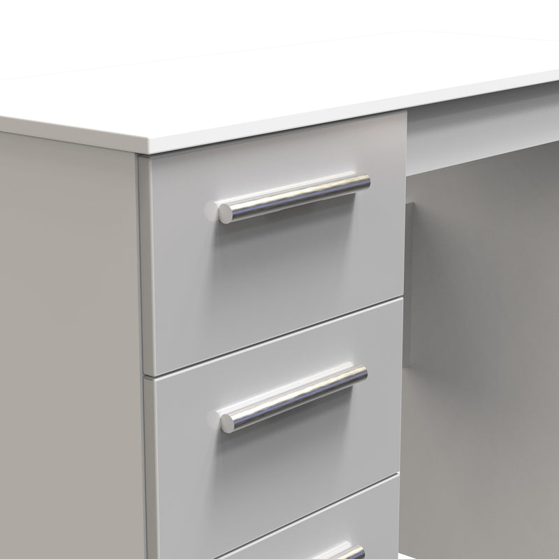 Copenhagen Ready Assembled Dressing Table  - Grey Gloss & White