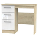 Copenhagen Ready Assembled Dressing Table  - White Matt & Oak