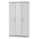 Copenhagen Ready Assembled Wardrobe with Triple Mirror - Grey Matt & White