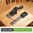 Outsunny 2-in-1 Cordless Hedge Trimmer & Grass Shear with 2000mAh Batteries