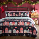 Fusion Christmas Houses Duvet Cover Set in Navy