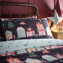 Fusion Christmas Houses Duvet Cover Set in Navy