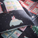 Fusion Christmas Houses Duvet Cover Set in Navy