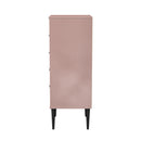 Bremen Ready Assembled 5 Drawer Tallboy in Kobe Pink
