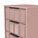 Bremen Ready Assembled 5 Drawer Tallboy in Kobe Pink