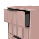 Bremen Ready Assembled 5 Drawer Tallboy in Kobe Pink