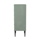 Bremen Ready Assembled 5 Drawer Tallboy in Reed Green