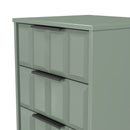 Bremen Ready Assembled 5 Drawer Tallboy in Reed Green