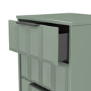 Bremen Ready Assembled 5 Drawer Tallboy in Reed Green