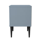Bremen Ready Assembled 2 Drawer Bedside Cabinet in Denim Blue