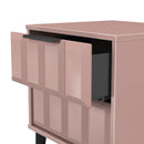 Bremen Ready Assembled 2 Drawer Bedside Cabinet in Kobe Pink