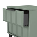 Bremen Ready Assembled 2 Drawer Bedside Cabinet in Reed Green