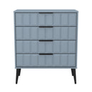Bremen Ready Assembled 4 Drawer Chest in Denim Blue