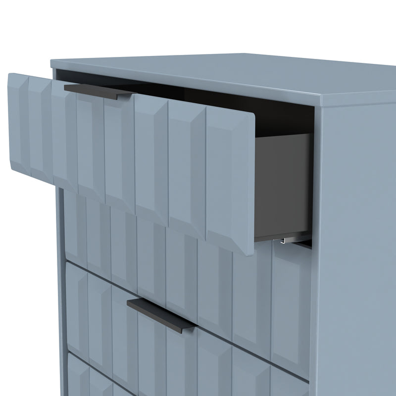 Bremen Ready Assembled 4 Drawer Chest in Denim Blue