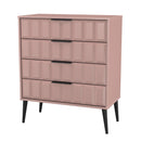 Bremen Ready Assembled 4 Drawer Chest in Kobe Pink