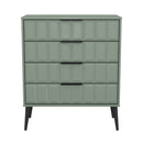Bremen Ready Assembled 4 Drawer Chest in Reed Green