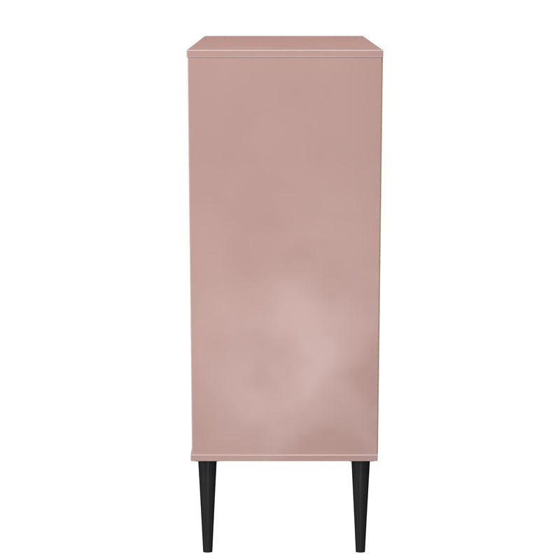 Bremen Ready Assembled 5 Drawer Chest in Kobe Pink