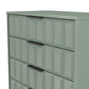Bremen Ready Assembled 5 Drawer Chest in Reed Green