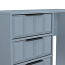 Bremen Ready Assembled 4 Drawer Vanity in Denim Blue
