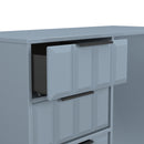 Bremen Ready Assembled 4 Drawer Vanity in Denim Blue