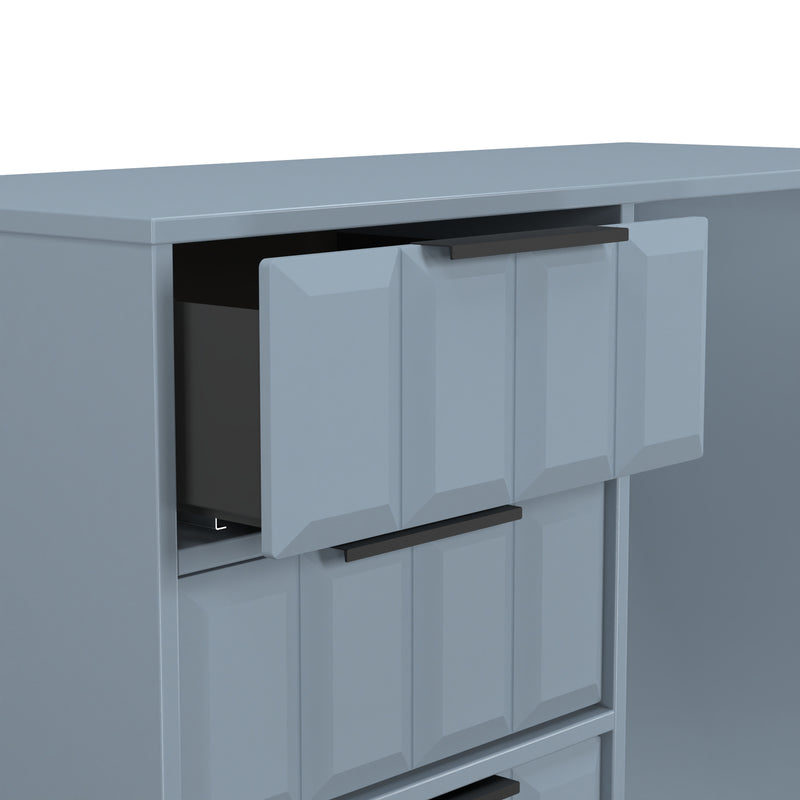 Bremen Ready Assembled 4 Drawer Vanity in Denim Blue