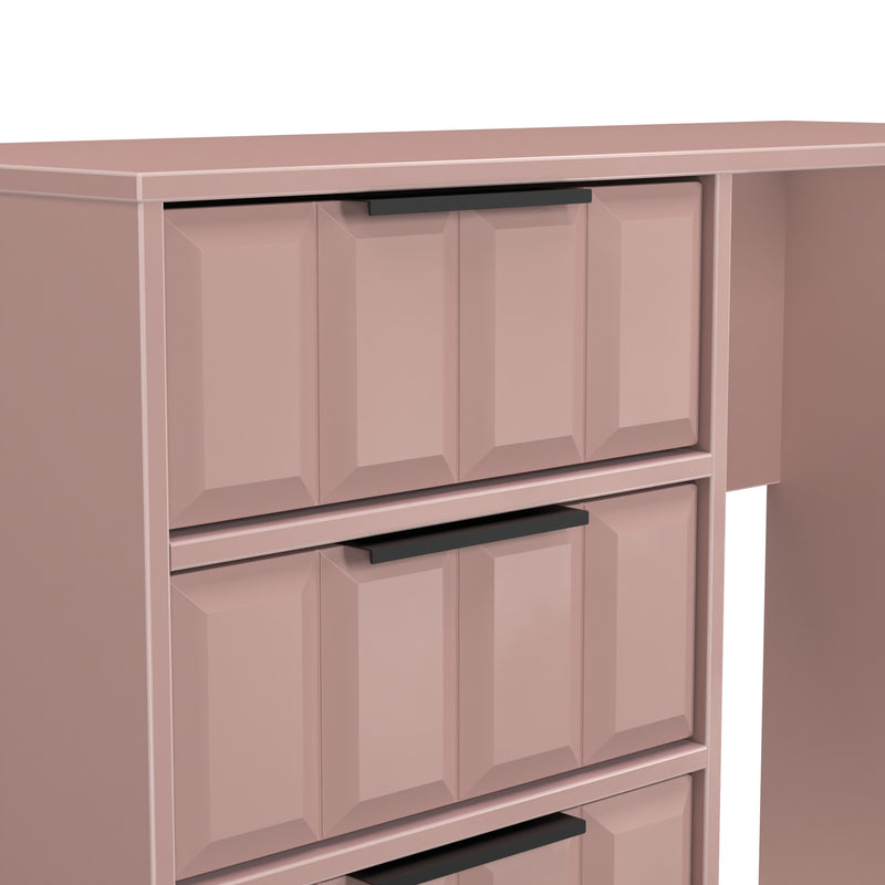 Bremen Ready Assembled 4 Drawer Vanity in Kobe Pink