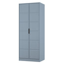 Bremen Ready Assembled 2 Door Wardrobe in Denim Blue