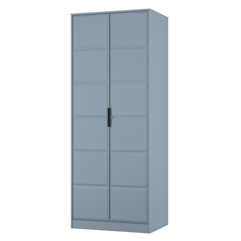 Bremen Ready Assembled 2 Door Wardrobe in Denim Blue