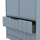 Bremen Ready Assembled 2 Door 2 Drawer Wardrobe in Denim Blue