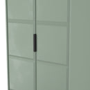 Bremen Ready Assembled 2 Door 2 Drawer Wardrobe in Reed Green