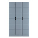 Bremen Ready Assembled 3 Door Wardrobe in Denim Blue