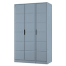 Bremen Ready Assembled 3 Door Wardrobe in Denim Blue