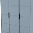 Bremen Ready Assembled 3 Door Wardrobe in Denim Blue