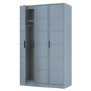 Bremen Ready Assembled 3 Door Wardrobe in Denim Blue
