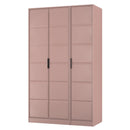 Bremen Ready Assembled 3 Door Wardrobe in Kobe Pink
