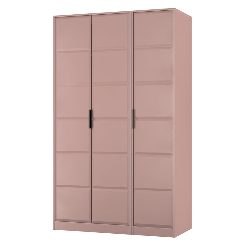 Bremen Ready Assembled 3 Door Wardrobe in Kobe Pink