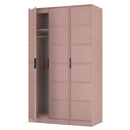 Bremen Ready Assembled 3 Door Wardrobe in Kobe Pink
