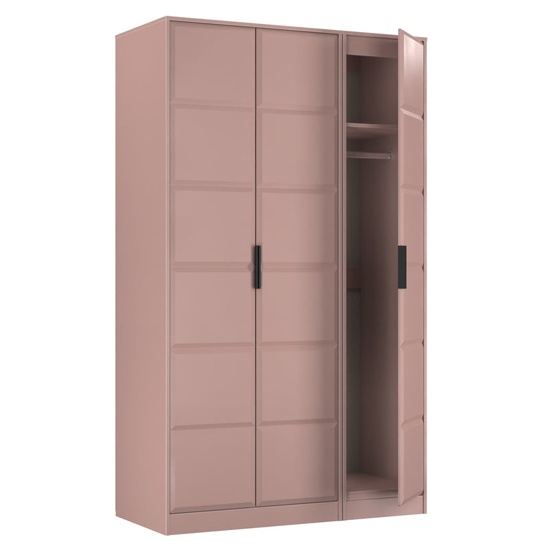 Bremen Ready Assembled 3 Door Wardrobe in Kobe Pink