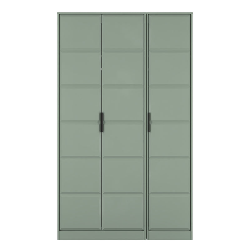 Bremen Ready Assembled 3 Door Wardrobe in Reed Green